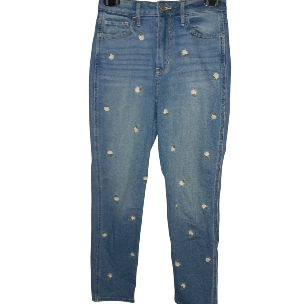 Hollister Embroidered Ultra High-Rise Mom Jeans  Size 25v1R